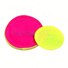 Outdoor Toys Promotion Round Shape Nylon Foldable Flying Disc With Pouch Fabric Flying Disc